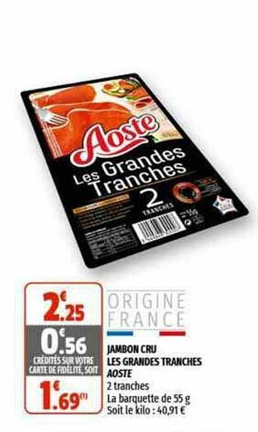 Jambon Cru Les Grandes Tranches Aoste