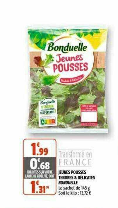 jeunes pousses tendres & délicates bonduelle