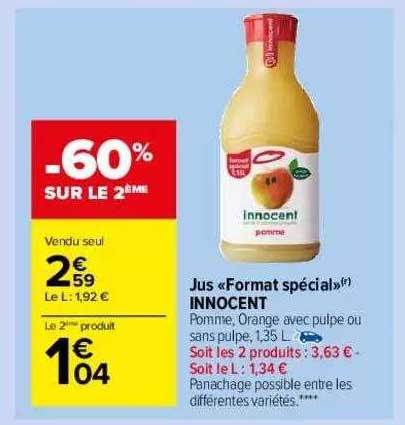 jus "format spécial" innocent