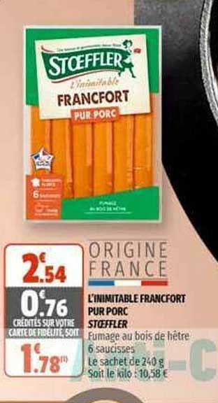 l'inimitable francfort pur porc stoeffler