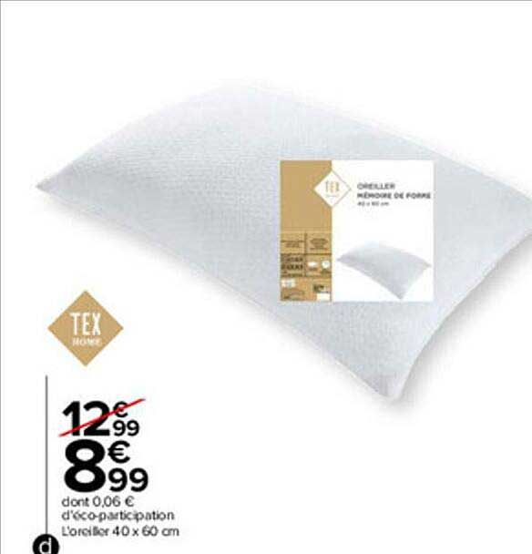 l'oreiller 40 x 60 cm tex