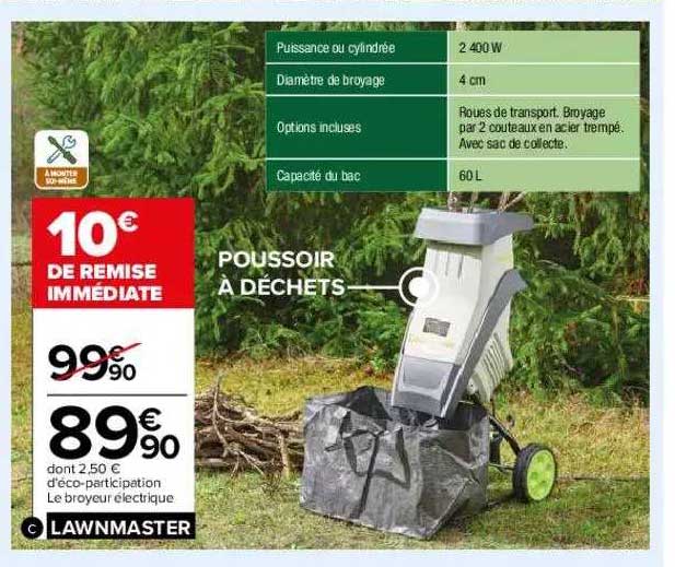 le broyeur électrique lawnmaster