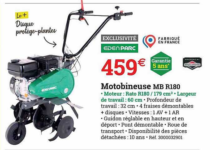 motobineuse mb r180 eden parc