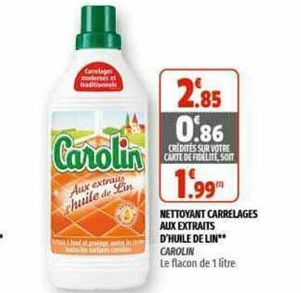 nettoyant carrelages aux extraits d'huile de lin