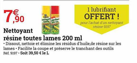 nettoyant résine toutes lames 200 ml