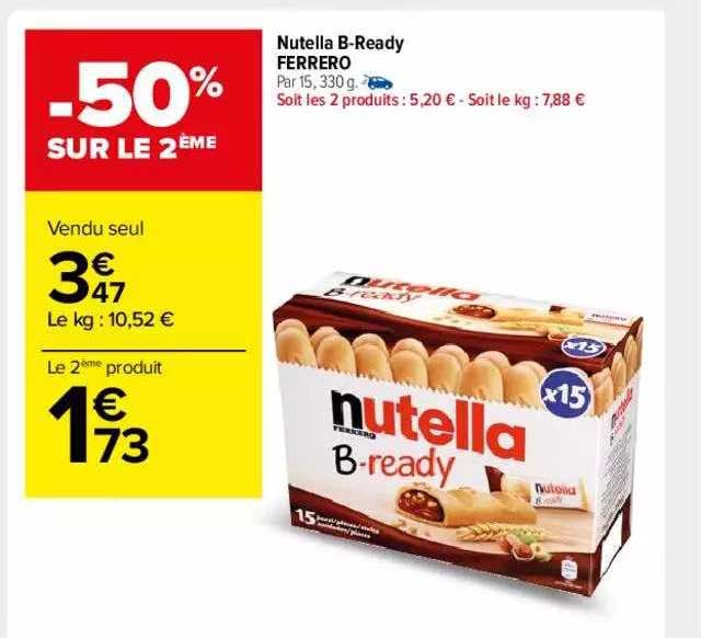 nutella b-ready ferrero
