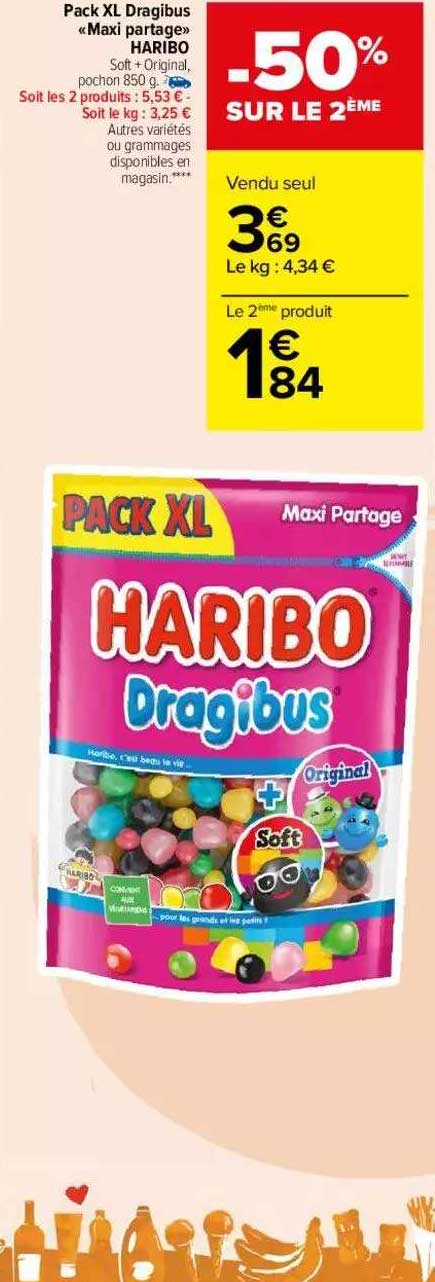 Pack Xl Dragibus "maxi Partage" Haribo