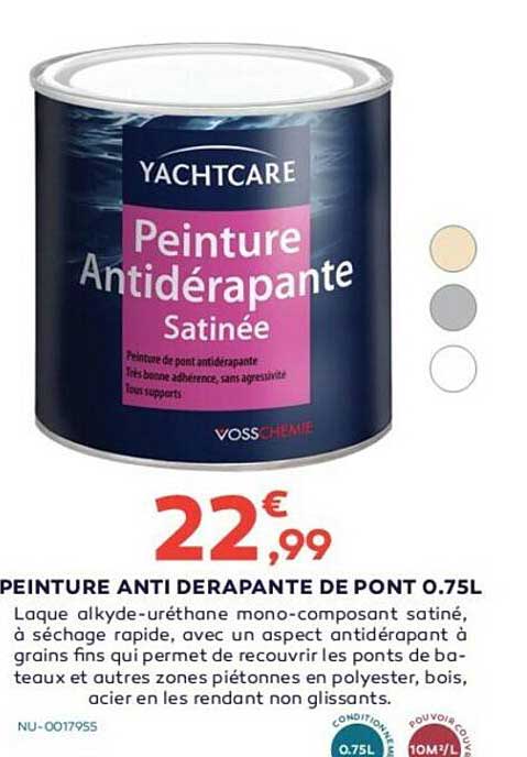 peinture anti dérapante de pont 0.75l yachtcare