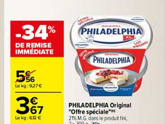 Philadelphia Original "offre Spéciale"