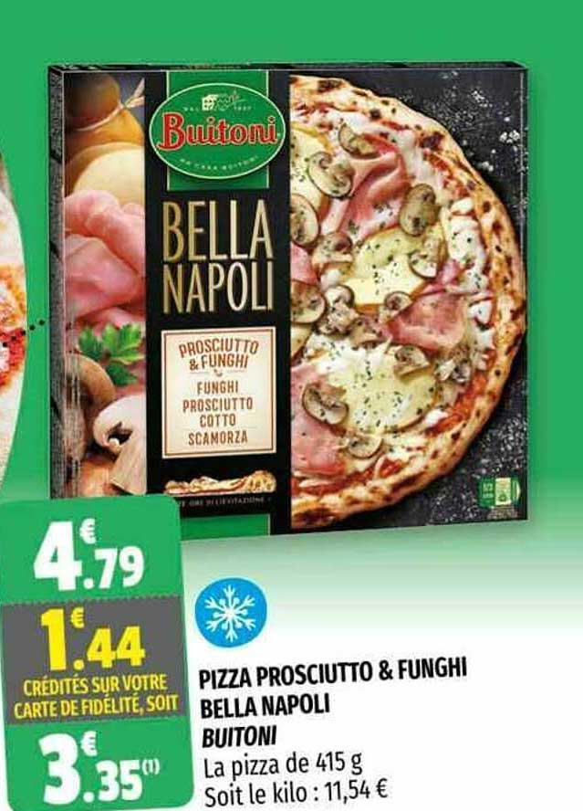 pizza prosciutto & funghi bella napoli buitoni