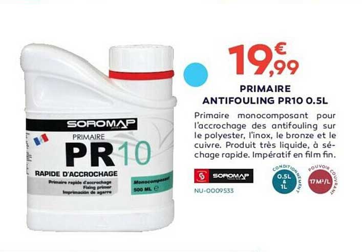 primaire antifouling pr10 0.5l soromap