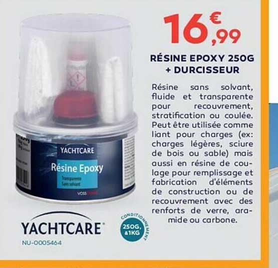 résine epoxy 250g + durcisseur yachtcare