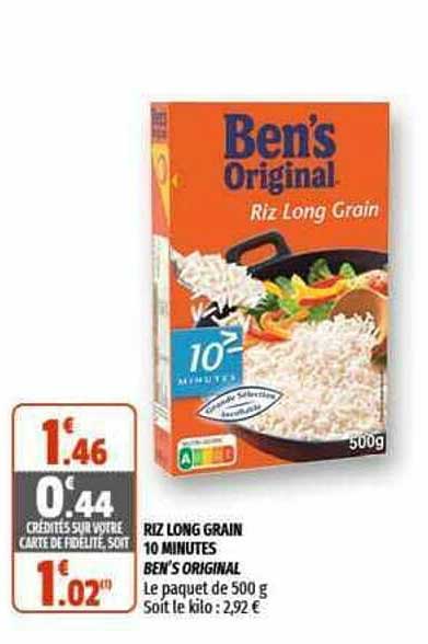 riz long grain 10 minutes ben's original