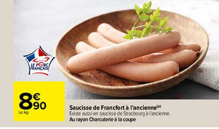 saucisse de francfort à l'ancienne
