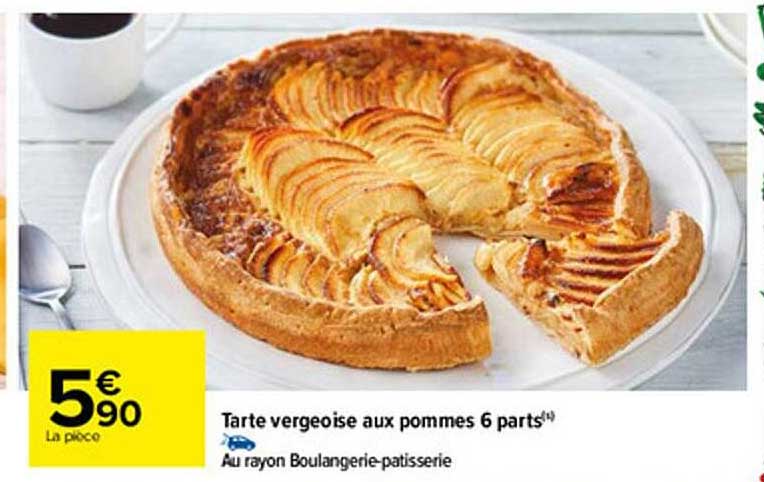 Tarte Vergeoise Aux Pommes 6 Parts