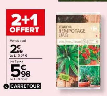 terreau rempotage uab carrefour
