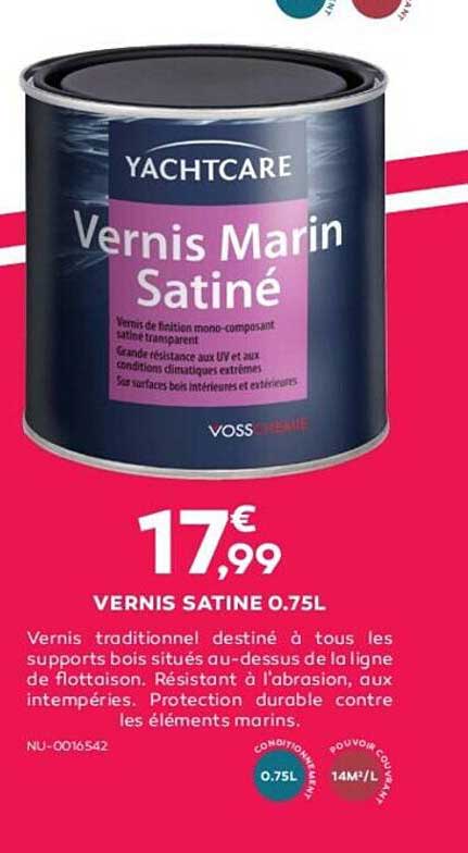 vernis satiné 0.75l yachtcare
