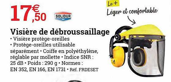 visière de débroussaillage solidur