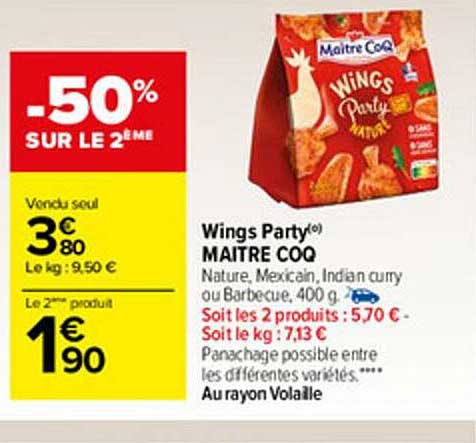 wings party maître coq