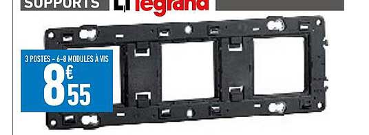 3 postes-6-8 modules à vis legrand