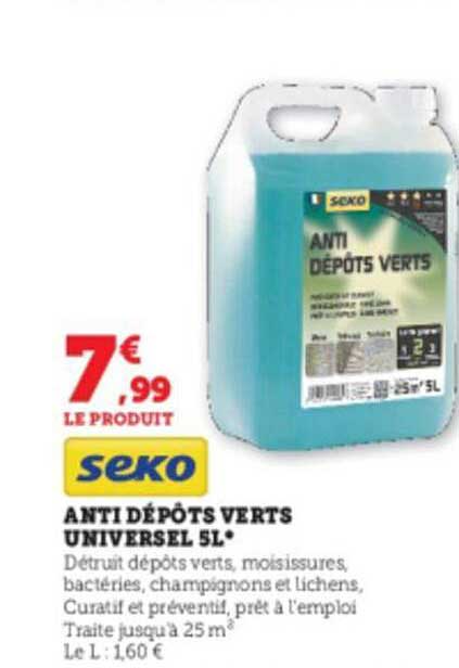 anti dépôts verts universel 5 l seko