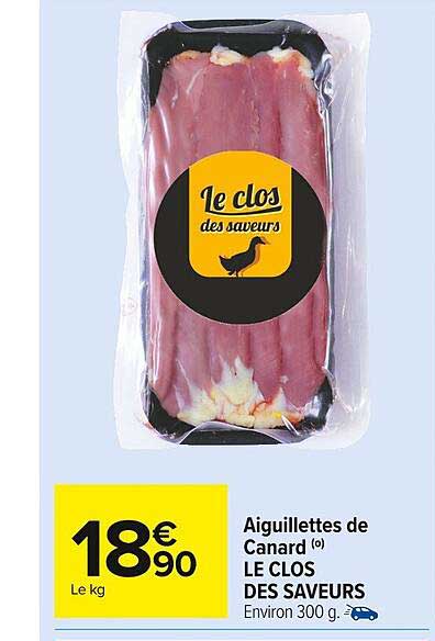 auguillettes de canard le clos des saveurs