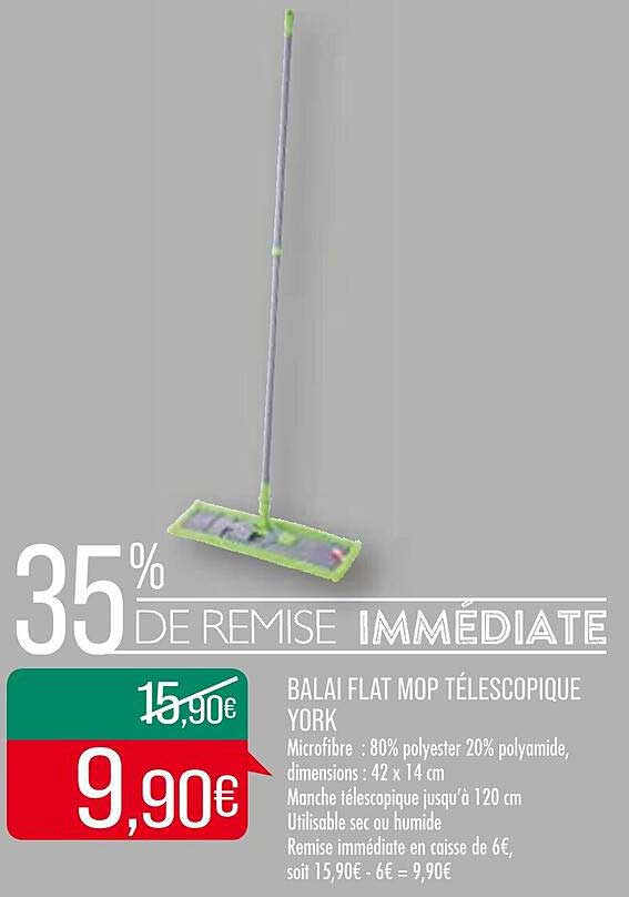 balai flat mop télescopique york