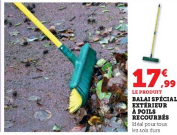 balai spécial extérieur à poils recourbés
