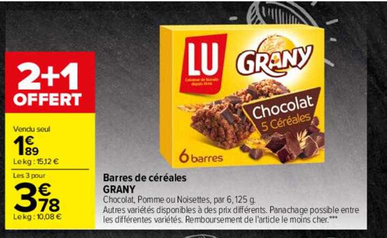 barres de céréales grany