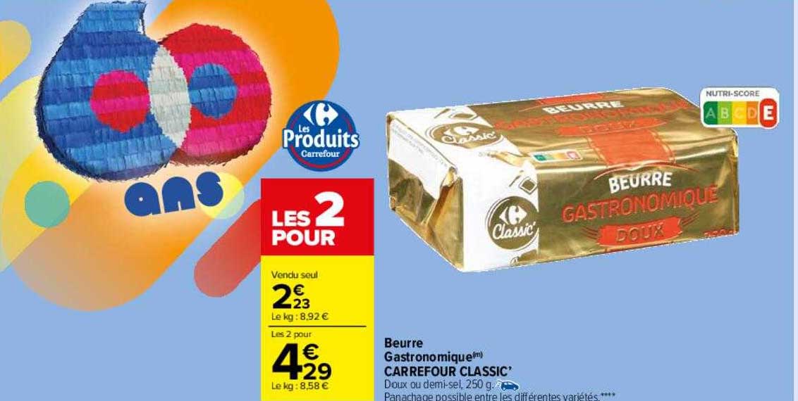 Beurre Gastronomique Carrefour Classic'
