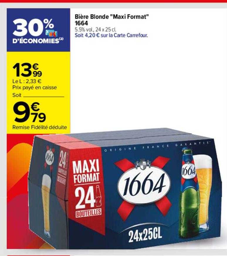 Bière Blonde "maxi Format" 1664