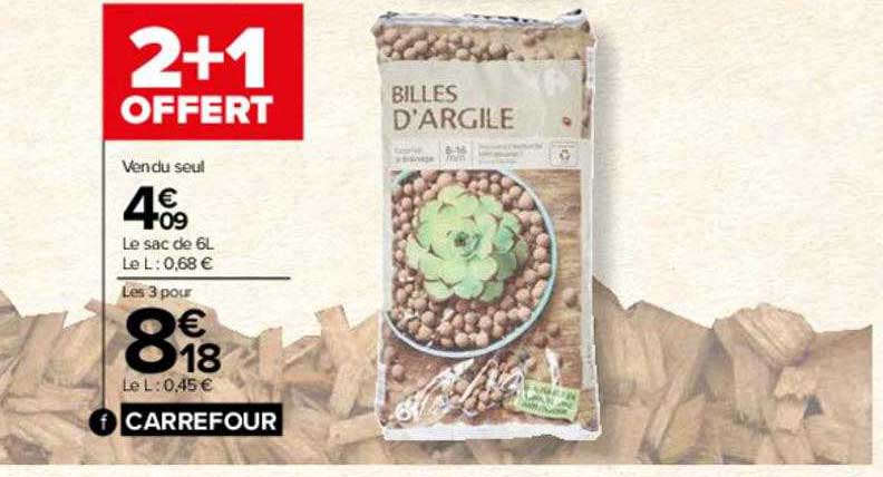 billes d'argile carrefour
