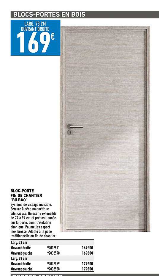 bloc-porte fin de chantier "bilbao"