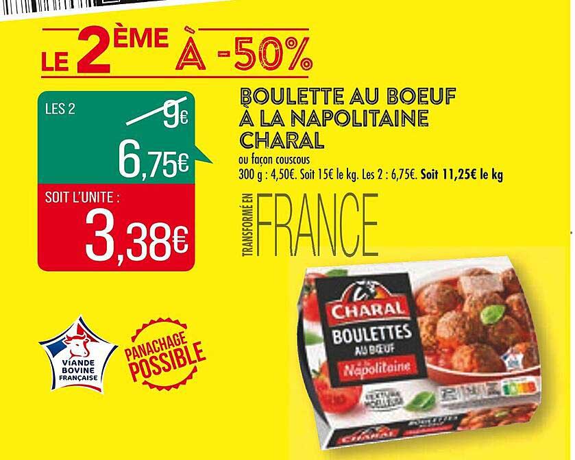 Boulette Au Bœuf à La Napolitaine Charal