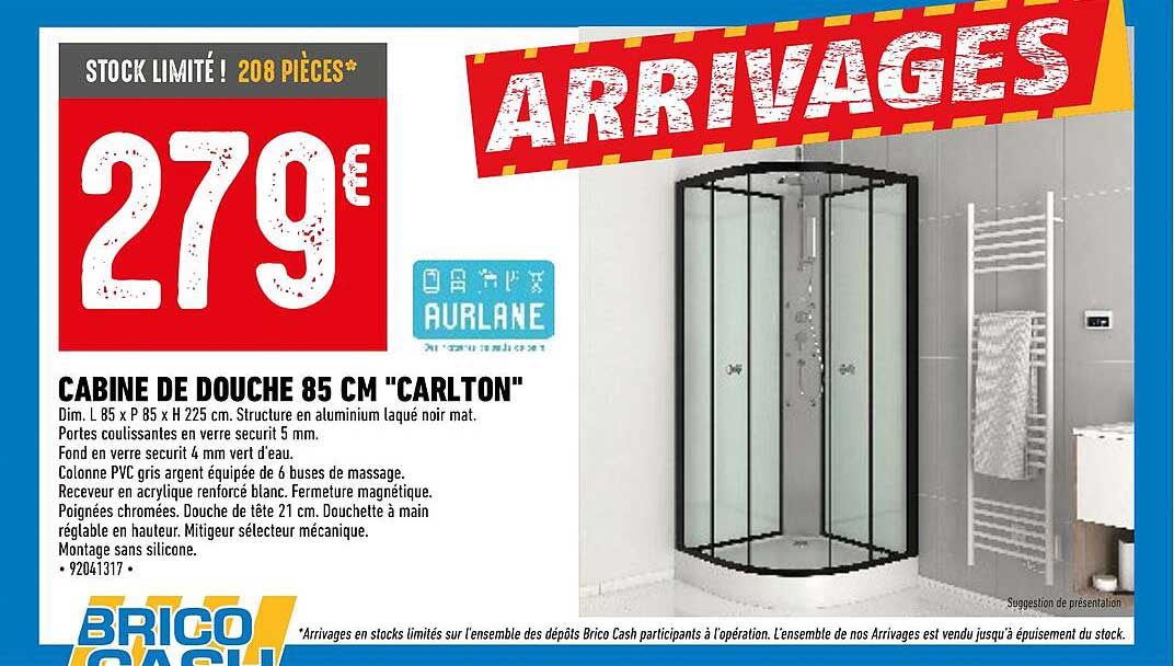 Cabine De Douche 85 Cm "carlton"