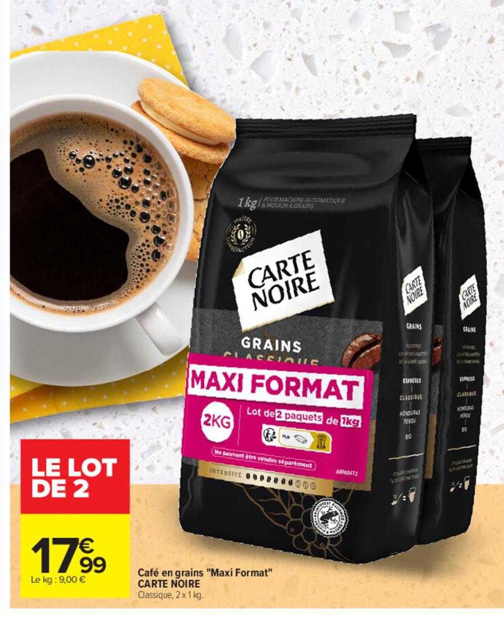 café en grains "maxi format" carte noire