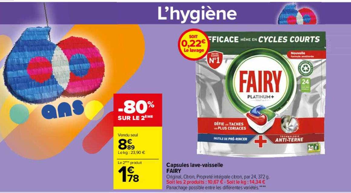 capsules lave-vaisselle fairy