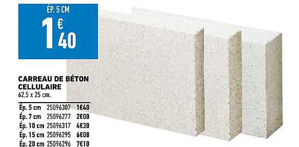 carreau de béton cellulaire