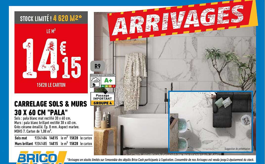 carrelage sols & murs 30 x 60 cm "pala"