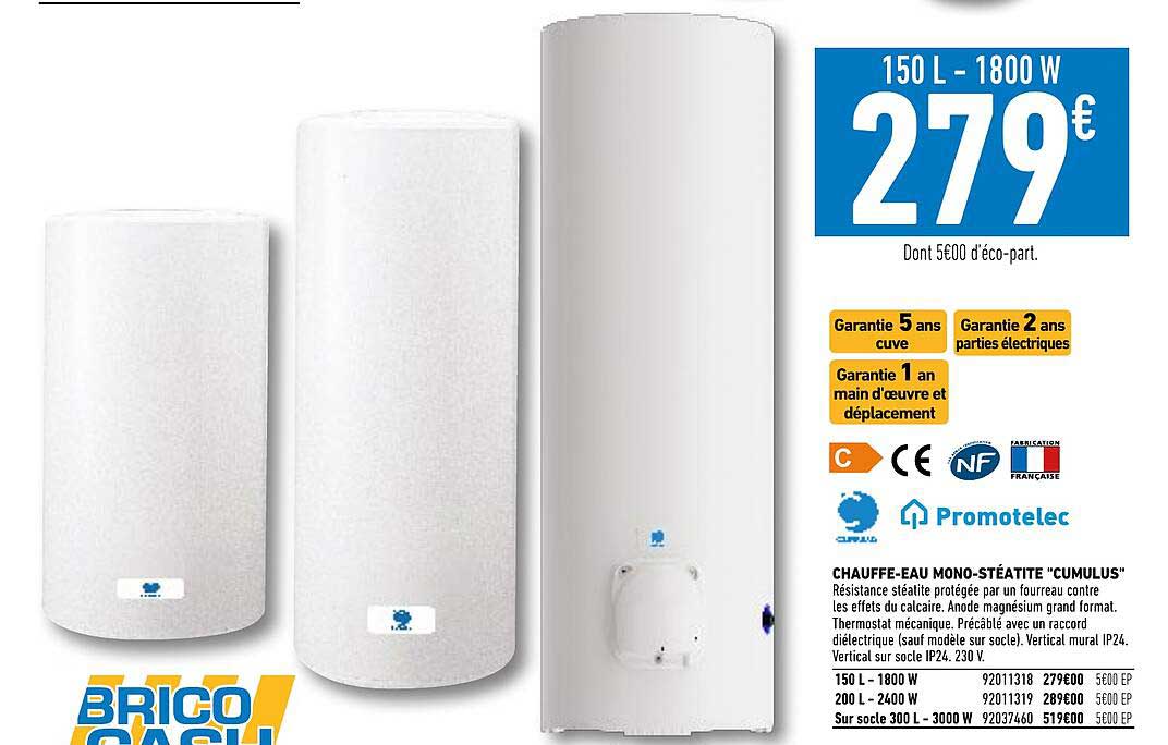 chauffe-eau mono-stéatite "cumulus"