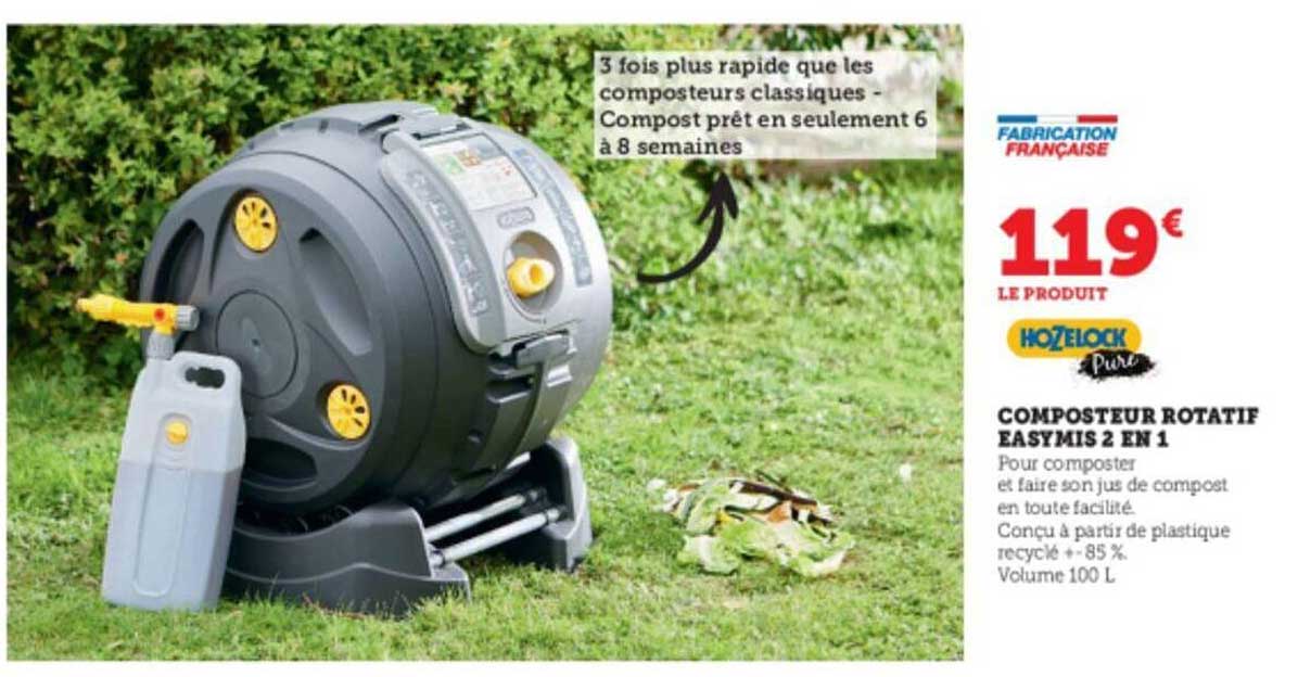 composteur rotatif easymis 2en1 hozelock