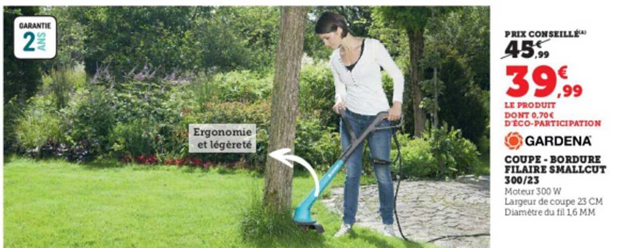 coupe-bordure filaire smallcut 300-23 gardena