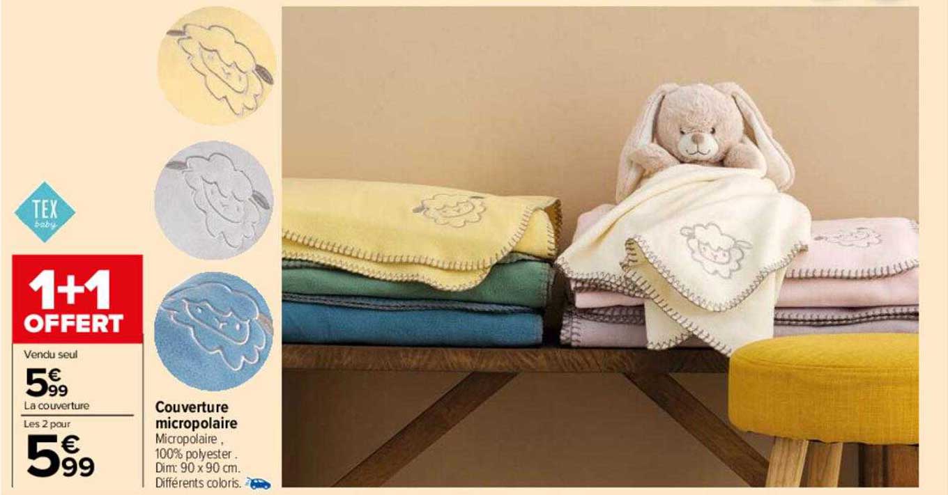 couverture micropolaire tex baby