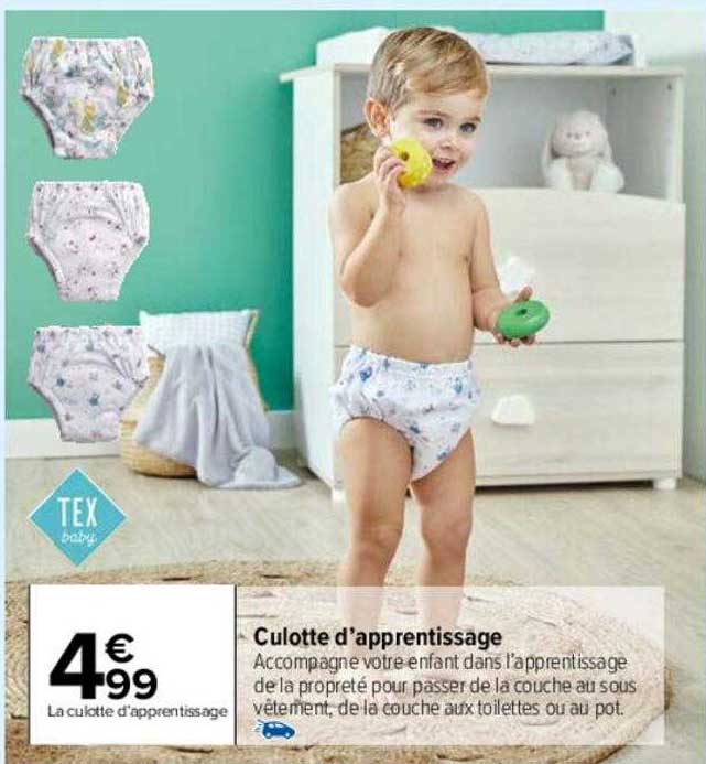 culotte d'apprentissage tex baby