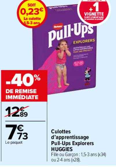 culottes d'apprentissage pull-ups explorers huggies