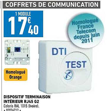 dispositif terminaison intérieur rj45 g2