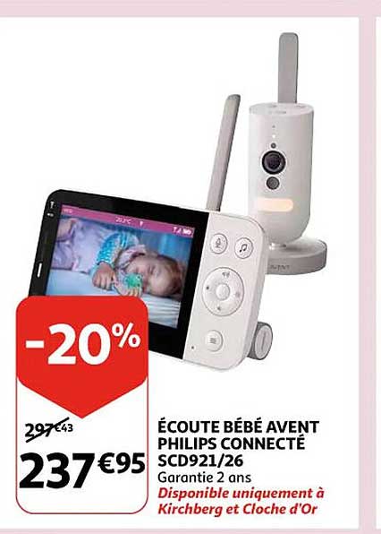 écoute bébé avent philips connecté scd921.26