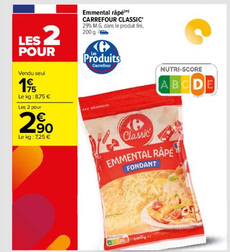Emmental Râpé Carrefour Classic'