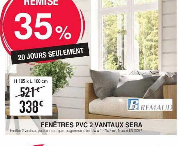 fenêtres pvc 2 vantaux sera