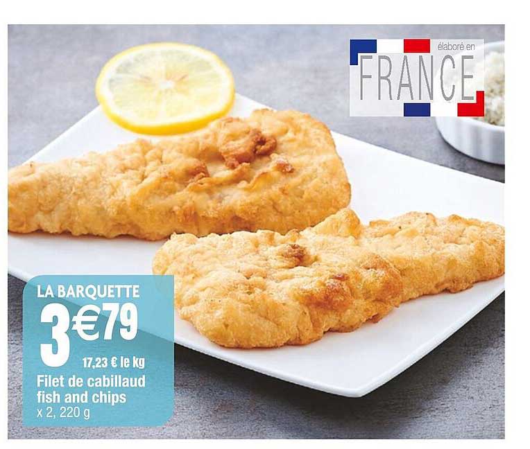 filet de cabillaud fish and chips